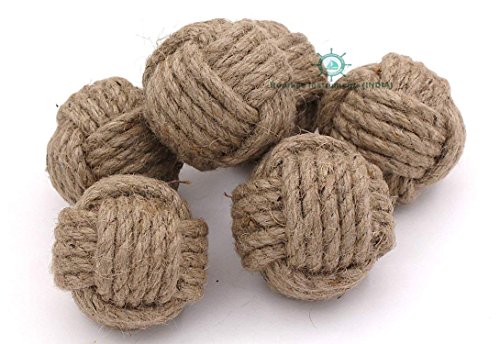 Safa Nautical Big Nautical Rope Ball/Set of 6 Jute Rope Balls/Nautical Bowl Filler/Beach Decor