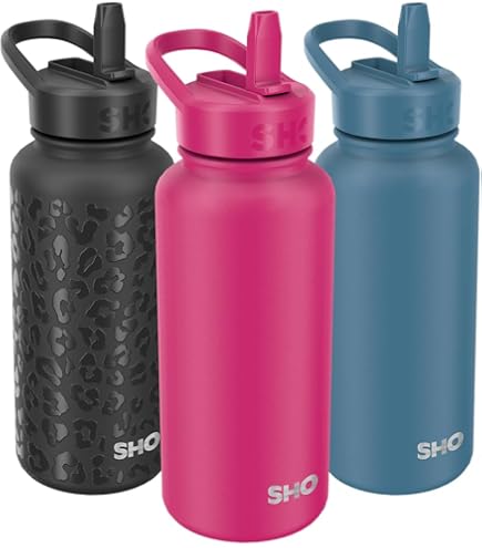 Simple Modern - Summit - Gourde En Acier Inoxydable Isolé Sous Vide Avec Couvercle à Paille, Réutilisable, Antifuite, Sans BPA, Pour Le Sport, 650,5 Ml, Noir (Midnight Black