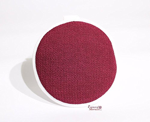 Moroccan Exfoliating Cleansing Facial Pad Kessa Reversible Dual Use as a Cleanser and Exfoliator for Face and Neck