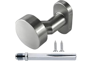 ALSTEN TECH Runder Türknauf aus Edelstahl, 53 mm, Festknauf, für Haustür, Einganstür Innen und Außen, Balkontür, nicht drehbar, feststehend