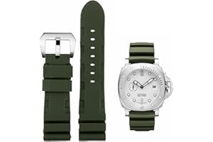 HEYOZURY Correas de Reloj para Panerai 22mm, 24mm Silicona Impermeable Elegir Color y Ancho Correas de Goma Correas de Repuesto de Goma Correas de Reloj para Hombres