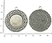 Produktbild 2pcs Antique Silver Tone Großen Runden Anhänger Cabochon Einstellungen, Blume, Lünette Leere Tray Metal Base Fit Cameo-20mm