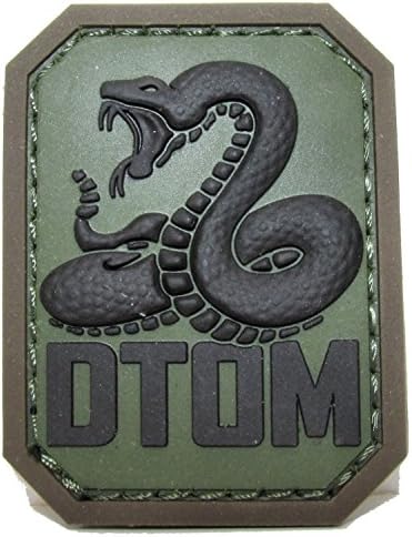 DTOM Don't Tread on Me Morale Patch - PVC ( Color:Woodland (Forest)) by MilSpec Monkey