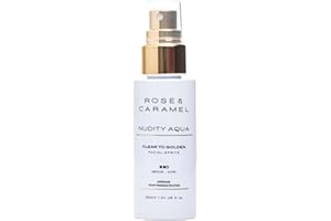 Rose & Caramel Nudity Aqua Face Tanning Water - Gradual Self Tanner for Medium to Dark Skin Tones, 50ml