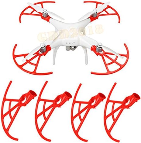GDD2018 On/off Prop Guards Propeller Protector Bumpers for DJI Phantom 4 Quick Release (Red )