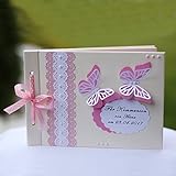 Gästebuch Album Fotobuch Kommunionbuch Taufbuch Buch rosa A5 binnbonn