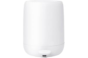 ‎BLOMUS Blomus Kosmetikeimer -SONO- mit Soft-Close 3L | Treteimer in Weiß mit Pedal | Farbe White | Mülleimer Bad aus Kunststoff & Silikon | Herausnehmbarer Inneneimer | Ø20x25H cm