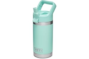 YETI Rambler Jr. 12 oz Kids Bottle, with Straw Cap, Seafoam
