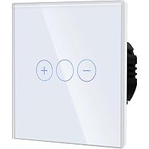 BSEED Interruttore Wi-Fi Smart Vetro Nero A 1 Modulo – Compatibile Alexa E Google Home, Controllo Vocale, 2 Vie (Neutro Obbligatorio)