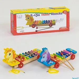 Toyhills Xylophone Musical Toys for Kids 3+ Years, Wooden Musical Instrument Xylophone with 8 Note, 1 Xylophone, 2 Sticks for 2 to 10 Years Old Boys and Girls (Xylophone Zebra)