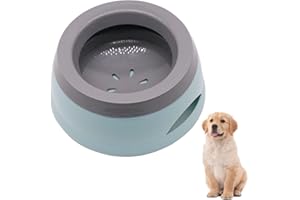 TENGYIF Gamelle d'eau pour Chien - pour Les déplacements - Anti-Fuite - avec Alimentation Lente - Antidérapante - en Plastique - Amovible - Portable - Bleu Ciel