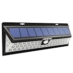 [54 LED] Mpow Lampe solaire extérieure étanche IP65 1188 lumens Luminaire exterieur/ Spot exterieur 120 ° Grand Angle reglable avec détecteur de mouvement et Paneau Solaire pour Pati, jardin, cour, chemin,escaliers, clôture