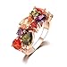 Yellow Chimes Flowerets Vine Swiss Cubic Zirconia 18K Rose Gold Plated Sparkling Ring For Women RS.500.00