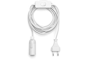 ‎NCC-LICHT NCC-Licht Lampenfassung max. 40W E14 Weiß 3,5m Kabel mit Stecker & Schalter