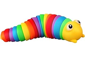 GENÉRICO Juguete Antiestrés De Gusano,Juguete Fidget Babosa para Niños y Adultos | Compacto Suave Flexible para Rellenar Huevos Pascua Regalo Cumpleaños Niños