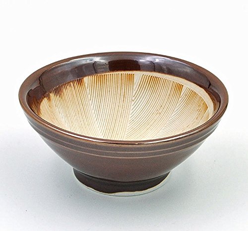 Keramik Mörser Suribachi aus Japan, Reibschale Schleifschale mortar, braun, 4 Größe (21,5 x 21,5 x 8,5 cm)