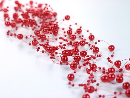 SiDeSo® Perlengirlande rot 5 Stück á 1,3m Tischdeko Hochzeit