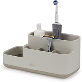 Joseph Joseph EasyStore Banyo Organizer, Banyo Aksesuarları i&ccedil;in Depolama D&uuml;zenleyici, Ekru