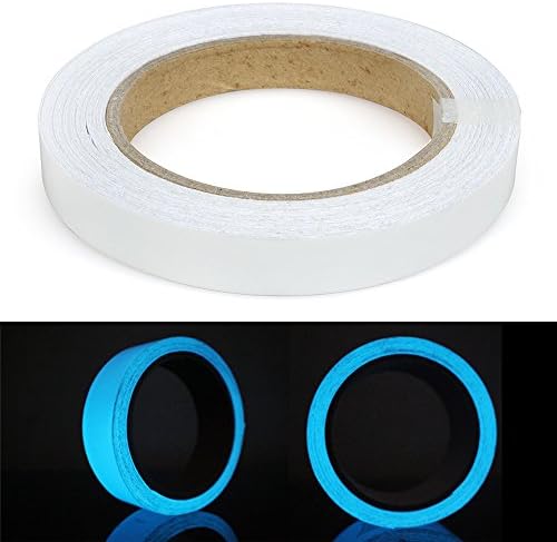 Eteng Luminous Tape 12m Length X 1.5cm Width Removable DIY Handmade Decor Tape (blue)