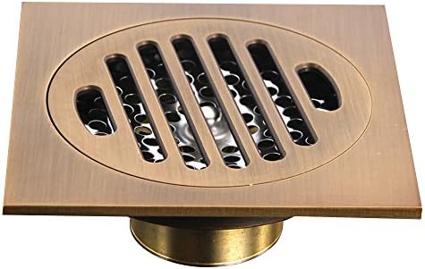 Vejaoo Shower Floor Drain with Removable Cover Square Strainer Bathroom Kitchen Linear Shower Square Floor Drain