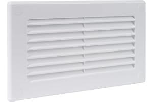 Vent Systems - Rejilla rectangular de 150 x 75 mm, tubo recto o flexible y ventilación de salida, sistema de calefacción HVAC, ventilación de canal de refrigeración con rejilla protectora