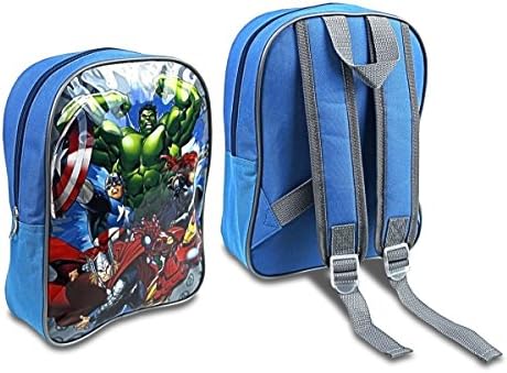 Children Blue Marvel Avengers School Backpack &amp; Rucksack Bag with Adjustable Shoulder Strap (Material: Polyester)