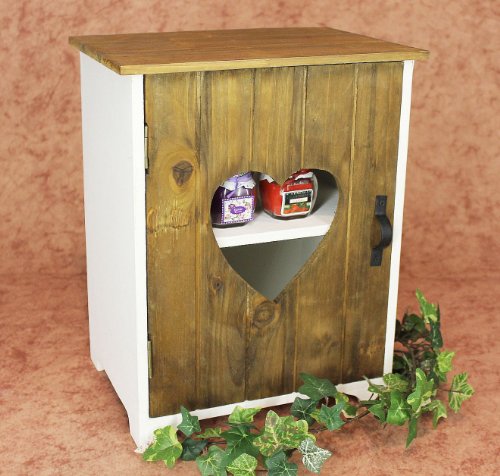 DanDiBo Schrank Minikommode 12021 Küchenschrank Regal 35 cm Shabby Küchenregal mit Herz