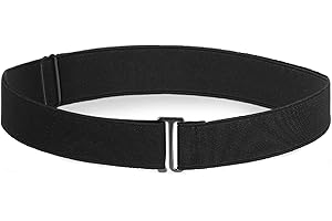 Lookka Women Invisible Belts,Adjustable Elastic Belt Invisible Women Stretch Belt,No Show Waist Belt with Flat Buckle,for Jeans Trousers Dresses.(White