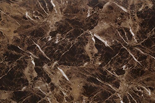 Granite Marble Self Adhesive Peel and Stick Mural Contact Wallpaper 61cm X 2M (24"X78.7"), 0.23mm Waterproof PVC Vinyl Kitchen Bed Living Room Bathroom Shelf Drawer Liner Removable (3, Brown)