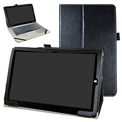 Chuwi hi10 pro / hi10 Funda,Mama Mouth Slim PU Cuero Con Soporte Funda Caso Case para 10.1" Chuwi hibook hi10 pro / hibook hi10 Windows + Android Dual OS Tablet PC 2016,Negro