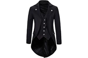 Caxndycing Abrigo largo para hombre, estilo vintage victoriano, gótico, medieval, renacentista, steampunk, chaqueta para carnaval, cosplay, chaqueta, uniforme de estilo vintage