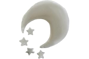 Haokaini Nouveau-Né Posant Oreiller Bébé Photographie Prop Infantile Garçon Fille Croissant de Lune Posant Coussin Et Étoiles Photo Tir Positionneur Posant Oreiller