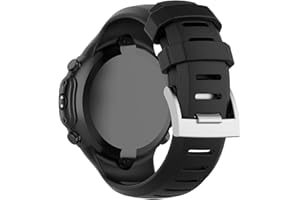 DISSCOOL Discscool Zapasowe opaski na nadgarstek do Suunto D6 Dive/D6i NOVO/D6i Zulu, miękki silikonowy pasek na nadgarstek do Suunto D6 Dive/D6i NOVO/D6i Zulu (silikon czarny)