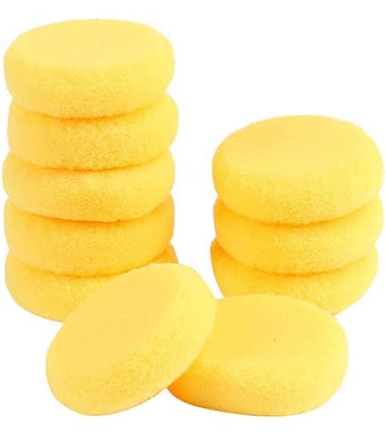 Lot De 9 Éponges Rondes Pour Peinture Artistique - Diamètre 8cm - Réutilisables - Idéal Aquarelle, Maquillage