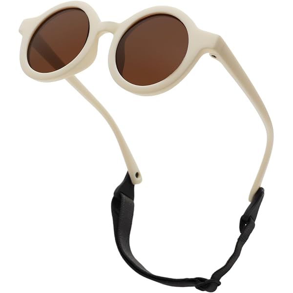 Kiddus Lunettes De Soleil Bébé 0-2 Ans - Protection UV400 CAT3 Certifiées UE Avec Sangle Ajustable