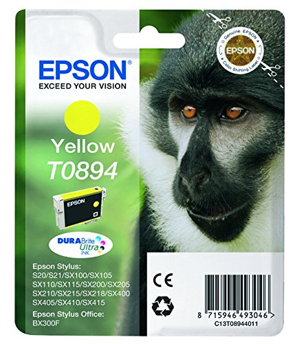 Epson T0894 Affe, wisch- und wasserfeste Tinte (Singlepack) gelb