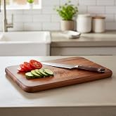 Deconox Acacia Cutting Board Antibacterial Washable Chopping Board Rectangular | Antibacterial and Washable Acacia Cutting