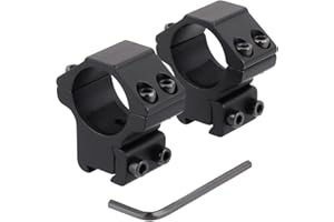 ToopMount Anillos de Montaje, Adaptador de Anillos de Alcance de Perfil bajo táctico de 25,4mm, Compatible con riel de Cola de Milano de 11mm para Deportes al Aire Libre