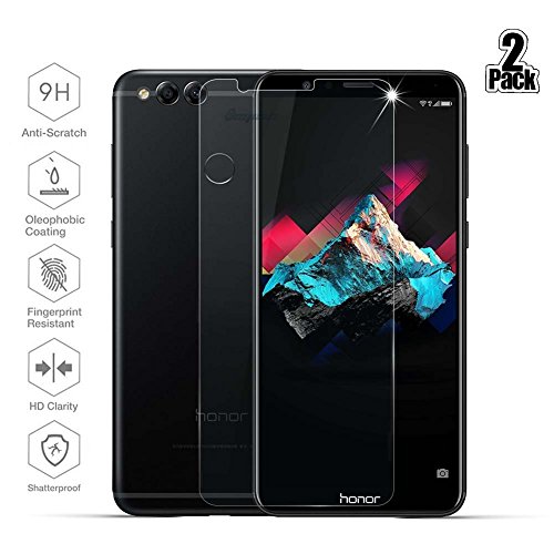 [Pack of 2] Huawei Honor 7X Tempered Glass Screen Protector, Mobile Stuff [2.5D/Tempered Glass] [Crystal Clear] [Easy-Install] (2x Tempered Glass)