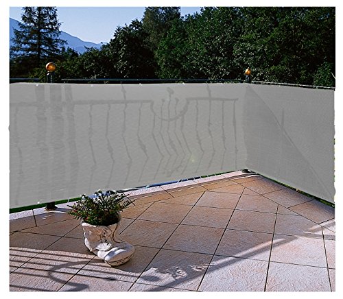 Windhager Balkonblende Sylt, 0,9 x 5 m, uni, grau - 5