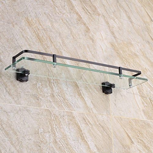 LHRain Shelving Bathroom Retro Copper Single Shelf Glass Shelf Glass Table Dressing Table Accessories Shelf
