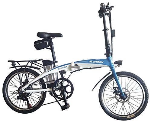 Helliot Bikes by helliot 02 Bicicleta Eléctrica Plegable, Adultos Unisex, Azul/Blanco, Estándar - Helliot Bikes