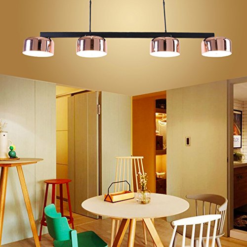 Preisvergleich Produktbild YML LED Pendelleuchte esstisch Balkenpendel Pendellampe, Bürolampe Höhenverstellbar Deckenleucht 20W Hängeleuchte Edelstahl Hängelampe Warmweiß Licht für Büro, Esstisch, Arbeitszimmer, Wohnzimmerlampe