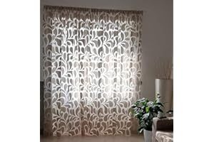 Tende Arredo Tessile - Tessuto per Tenda su misura a metraggio per interni - con o senza Rifinitura Personalizzata - alta 3 metri - Entra - Scegli la tua fantasia - modello in Devoré (Grande Tortora)