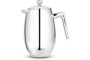 Easyworkz Nando Double Wall French Press Coffee Maker 1000ml Stainless Steel Insulated Thermal Cafetiere