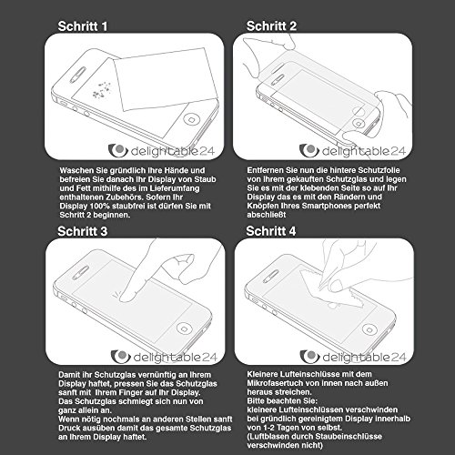 delightable24 Tempered Glass Panzerglasfolie Displayfolie für Apple iPad AIR & AIR 2 Tablet – Kristall Klar - 9