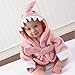 Lvge Baby Infant Animal Hooded Bath Beach Towel Bathrobe Pink Shark 0-12 months