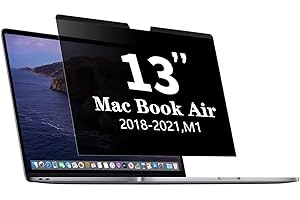 Pozlle Protector de Pantalla magnético Compatible con MacBook Air de 13 Pulgadas (2018-2021, M1), Filtro antirreflejos de luz Azul, Protector de Pantalla Privado para Ordenador portátil MacBook de