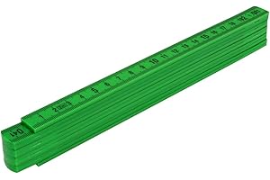NUOBESTY Folding Ruler Plastic Foldable Ruler Professional Measuring Tool for Carpenters Woodworkers Contractors 2M Random Color