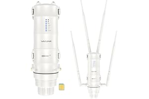 Répéteur WiFi Extérieur Puissant Wavlink AC1200-4G LTE Double Bande Haute Puissance avec Antenne Longue Portée et Slot Carte SIM - Amplificateur Outdoor PoE pour Couverture Étendue